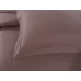 Однотонное постельное белье сатин Valtery LS18 двуспальное серо-феолетовый