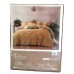 Однотонное постельное белье сатин Valtery LS08 двуспальное карамель