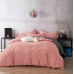 Однотонное постельное белье сатин Valtery LS09 евро розовое
