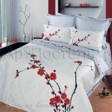 Комплект постельного белья из сатина АртПостель "Зимняя вишня" двуспальный