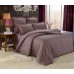 Однотонное постельное белье сатин Valtery LS18 евро серо-фиолетовый