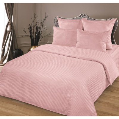Однотонное полуторное постельно белье из сатина Butterfly Розовый зефир 