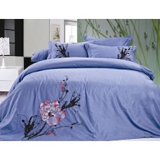 Комплект постельного белья из сатина с вышивкой Famille ES-12 полуторный