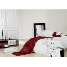 Комплект постельного белья из сатина с вышивкой Famille ES-06 полуторный